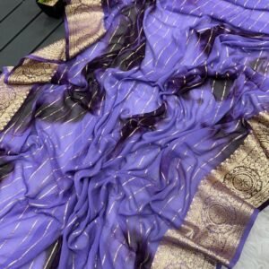 Luxury Look Viscose Lavender Saree