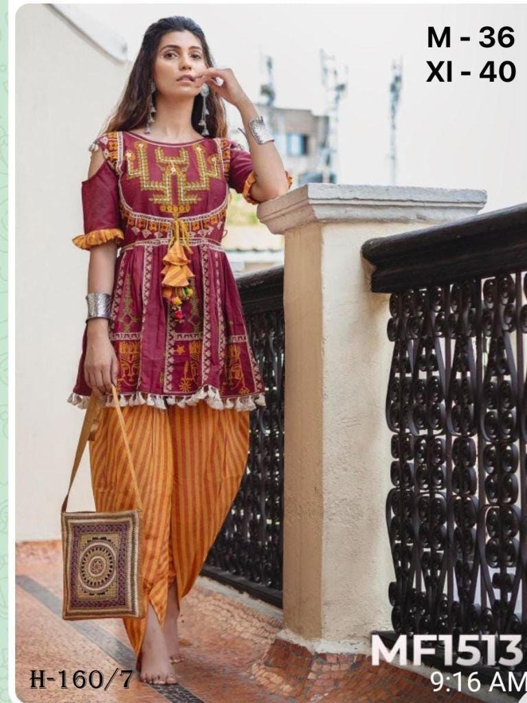 maroon kedias and tulip pants 1726748626 Maroon Kedias and Tulip Pants Pure Khadi With Embroiderey Work