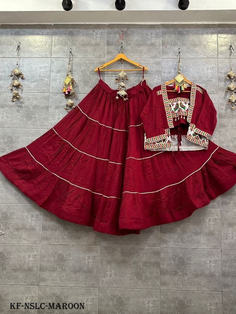 maroon naratri special lehenga 1717417761 Maroon Naratri Special Lehenga Choli