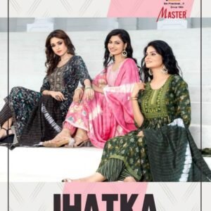 Master Jhatka Nayra Cut Kurti With Pant Dupatta Set
