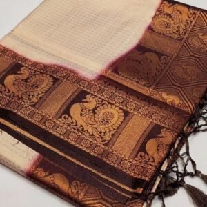 Mayurika Coffee Soft Silk Rich Pallu Kubera Pattu Saree