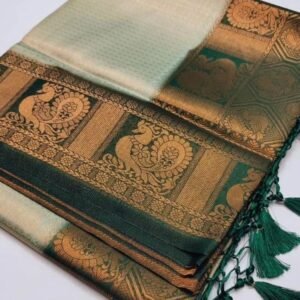 Mayurika Green Soft Silk Rich Pallu Kubera Pattu Saree