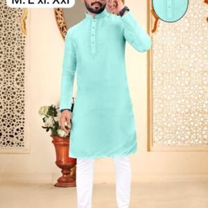 Embroidery Work Light Blue Kurta With Pyjama Set