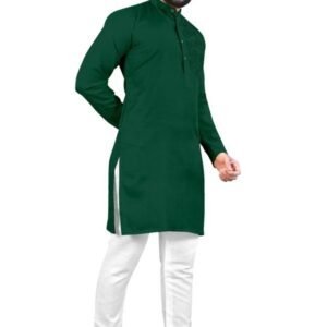 Mens Traditional Green Kurta Pyjamas Set