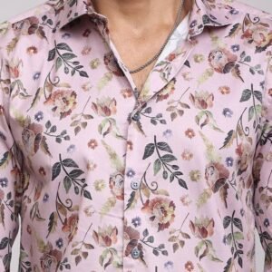 Mens Exclusive Baby Pink Full Sleeves Shirt