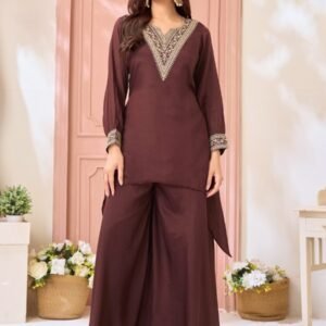 Minimal Stylish Chinon Brown Trendy Cord Set