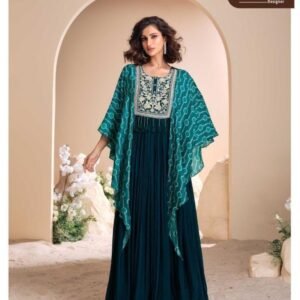 Mohey by Sayuri Bottle Green Stylish Ladies Indo Western Dresses