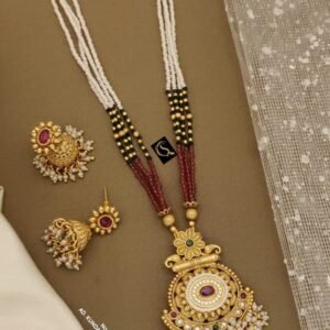 Moti Mala And Kundan New Traditional Design Beaded Pearl With A Gold Plating