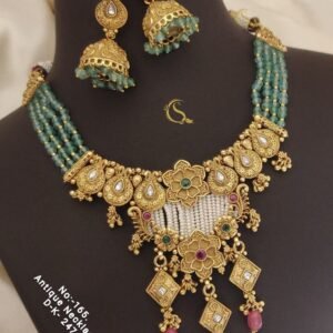 Moti Pattern Antique Necklace Set