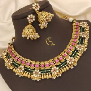 Multi Color Kundan Heritage Necklace