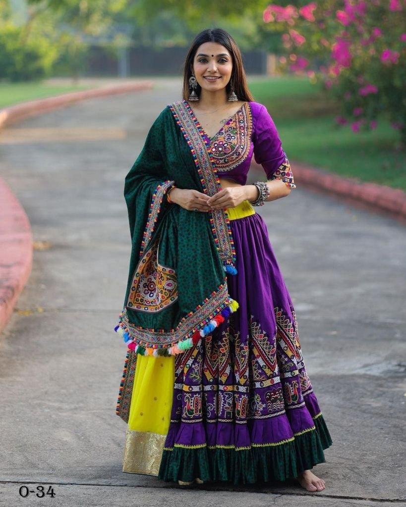 multi colour lehenga choli wit 1722689749 Multi Colour Chaniya Choli With Fancy Digital Print Work