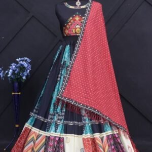 Muslin Cotton Navratri Special Semi Stitched Lehenga Choli