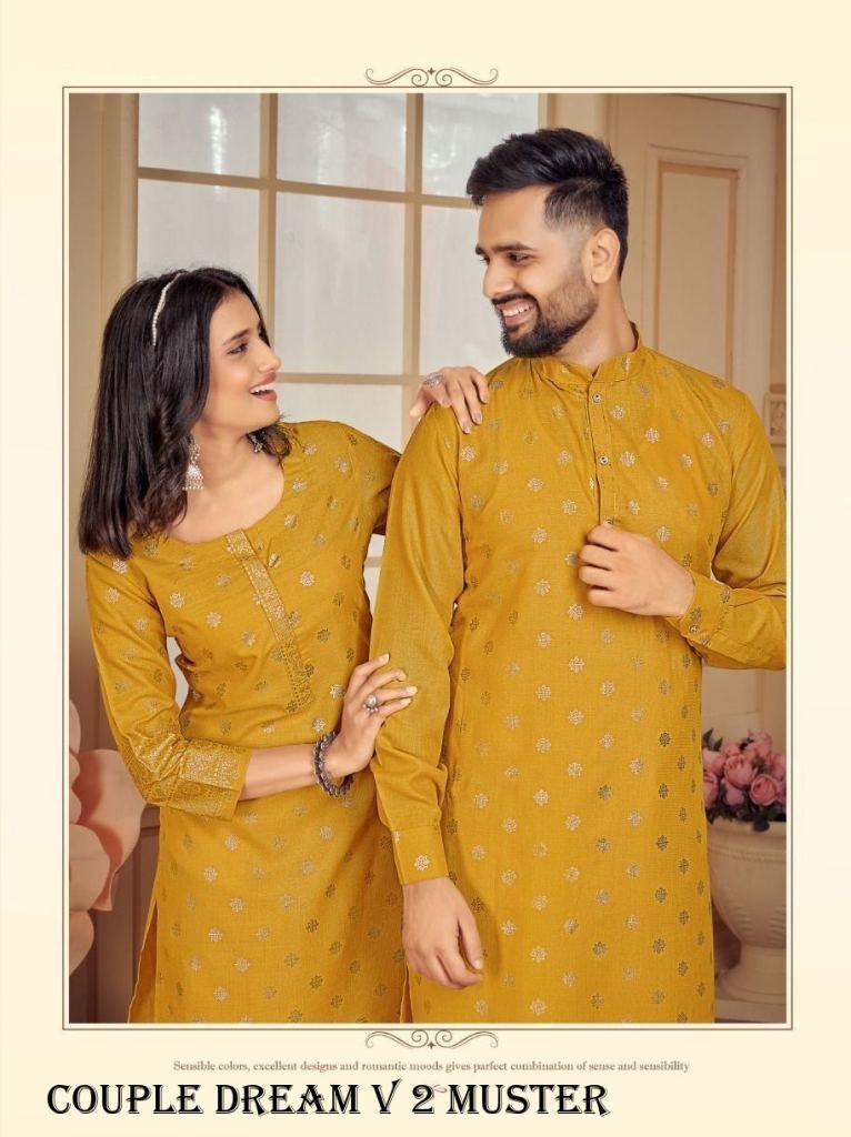 muster couple dream v 2 pure c 1716813821 Muster Couple Dream V 2 Pure Cotton Kurta With Payjama