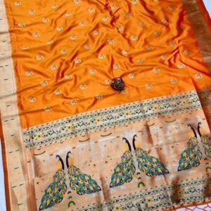 Muster Designer Kanchipuram Paithani Silk Saree