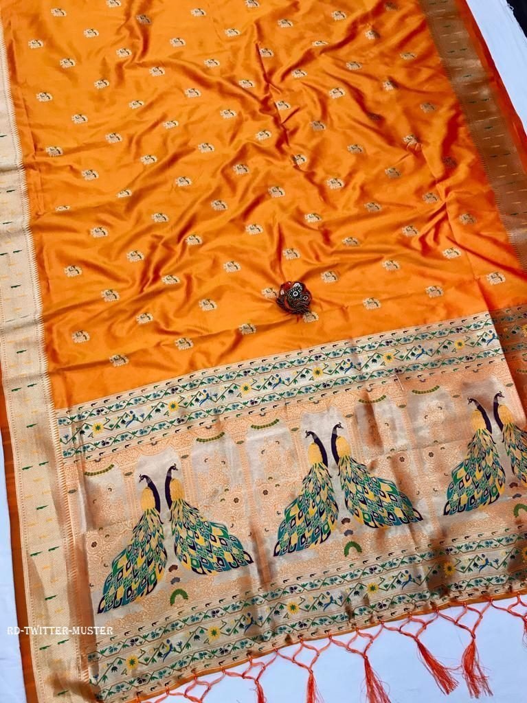 muster designer kanchipuram pa 1712912466 Muster Designer Kanchipuram Paithani Silk Saree