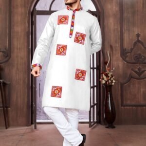 Navratri Embroidery Work Mens Kurta