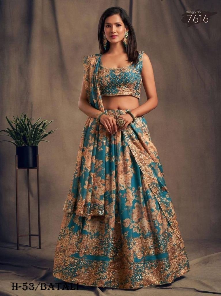 navratri organza batali leheng 1724158691 Organza Batali Lehenga Choli With Dupatta