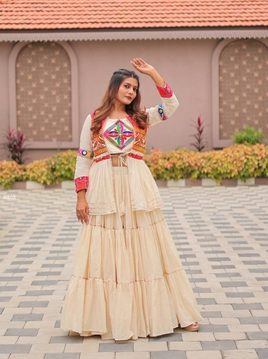 navratri special 9mtr flair co 1771237668 Navratri Special 9mtr Flair Cotton Lehenga Choli