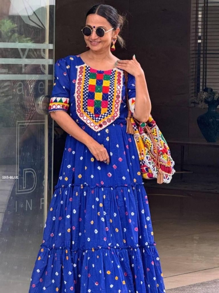 navratri special beautiful blu 1747907433 Navratri Special Beautiful blue Gown