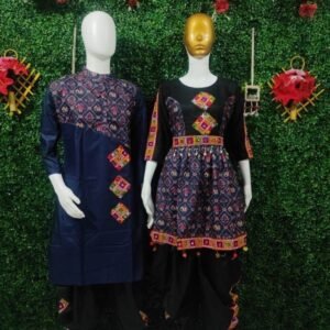 Navratri Combo NavyBlue Men Kurta and Kediya With Dhoti