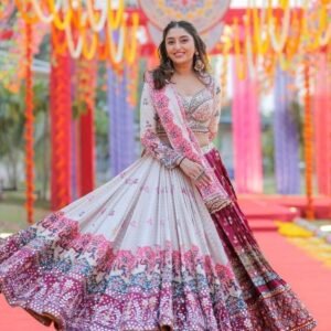 Navratri Special Digital Print Muslin Cotton Lehenga Choli