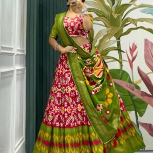 Navratri Special Ikkat Patola Print Lehenga Choli