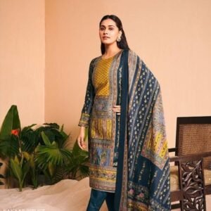 NAYAAB HITLIST Present Embroidery Muslin Print Dress Material