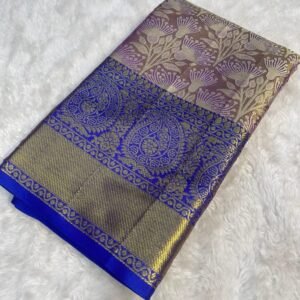Naylon Gold Zari Rich Weaving Pallu Pure Kanjivaram Silk saree