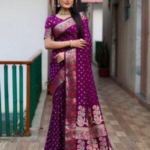 Nazakat Paithani Bandhej Silk Weaving Designer Saree