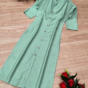 New Arrival Fancy Wooden Button With Pocket Rubi Cotton Kurti