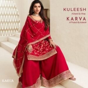 New Arrival Kuleesh Karva Dress Material Jacquard Dress Material