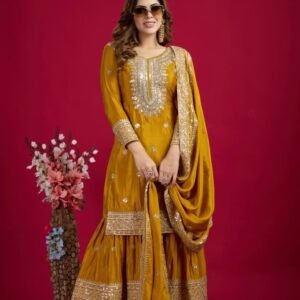New Arrival Muster Pure Heavy Chinon Silk Wedding Suits Set