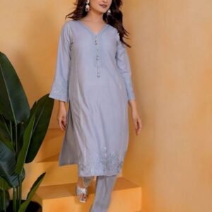 New Arrival Rayon Embroidery Work Co Ord Set