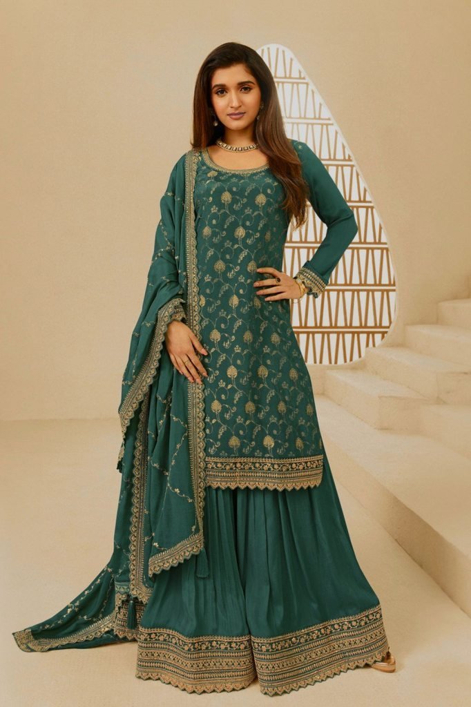 new beautiful kurti palazzo wi 1733302880 New Beautiful Kurti Palazzo With Dupatta Set