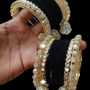 New Black Velvet With Golden Jhumki Set From Fab Funda