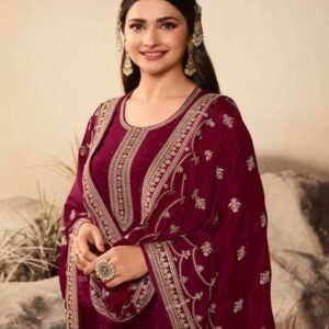 New Collection Geet 2 By Kaseesh Embroidery Dola Silk Dress Material