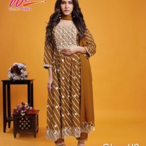 New Collection Glow Up Rayon Kurti Pant Dupatta Set