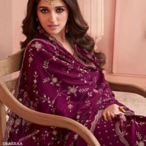 New Collection Kuleesh Swarnaa Dola Jacquard Dress Material