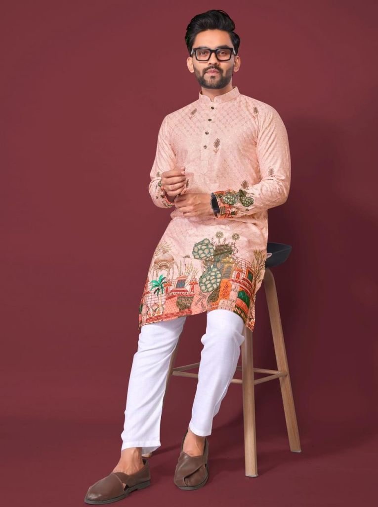 new collection of men s peach 1734689391 New Collection Of Mens Peach Kurta Payjama