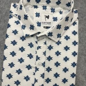 Cotton Half Sleeves White Shirt