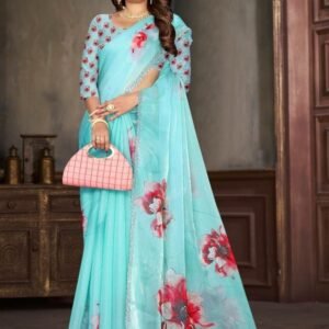 Sky Blue Saree