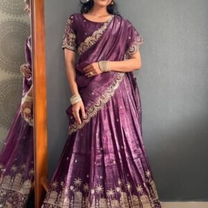 Designer Purple Festive Wear Lehenga choli