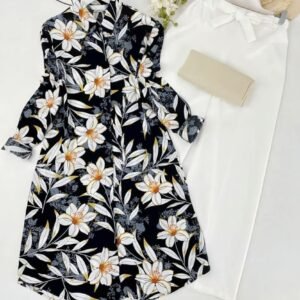 New Digital Print Rayon Black Kurtis Plazzo Set