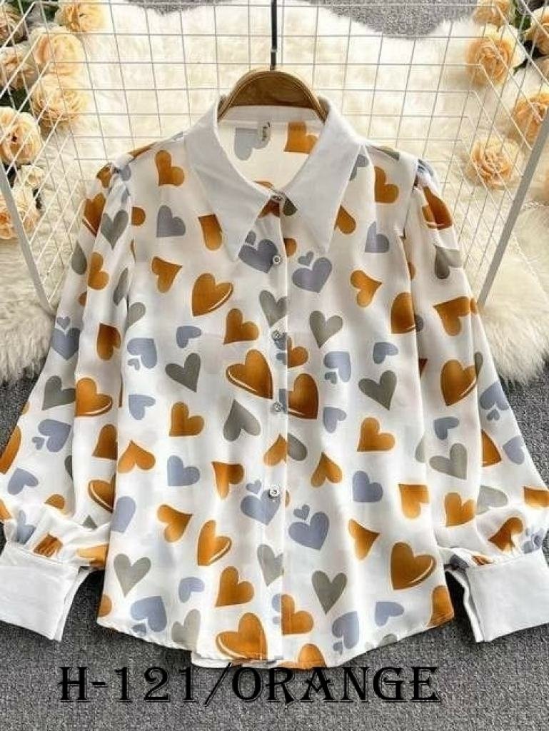 new digital print rayon orange 1725535191 New Digital Print Rayon Orange Color Ladies Top