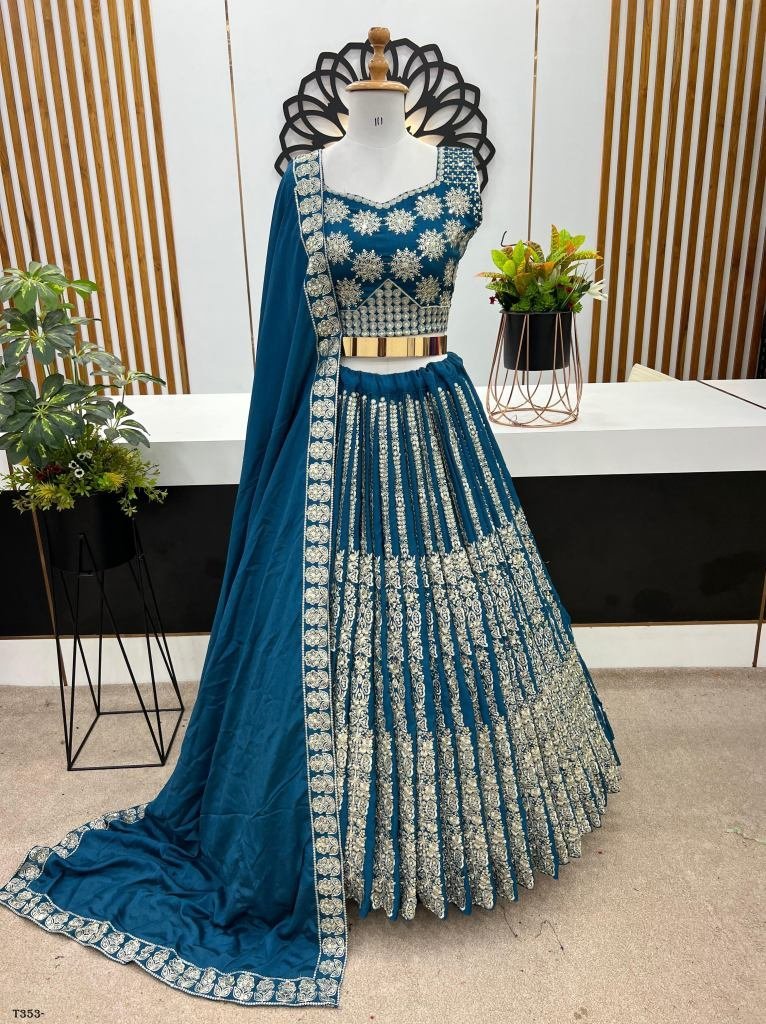 new fancy rama chinon silk lhe 1724998194 New Fancy Rama Chinon Silk Lhenga Choli