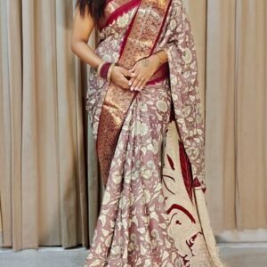 New Fashionable Maroon Lightweight Dola Silk Saree With Shibori Print Design