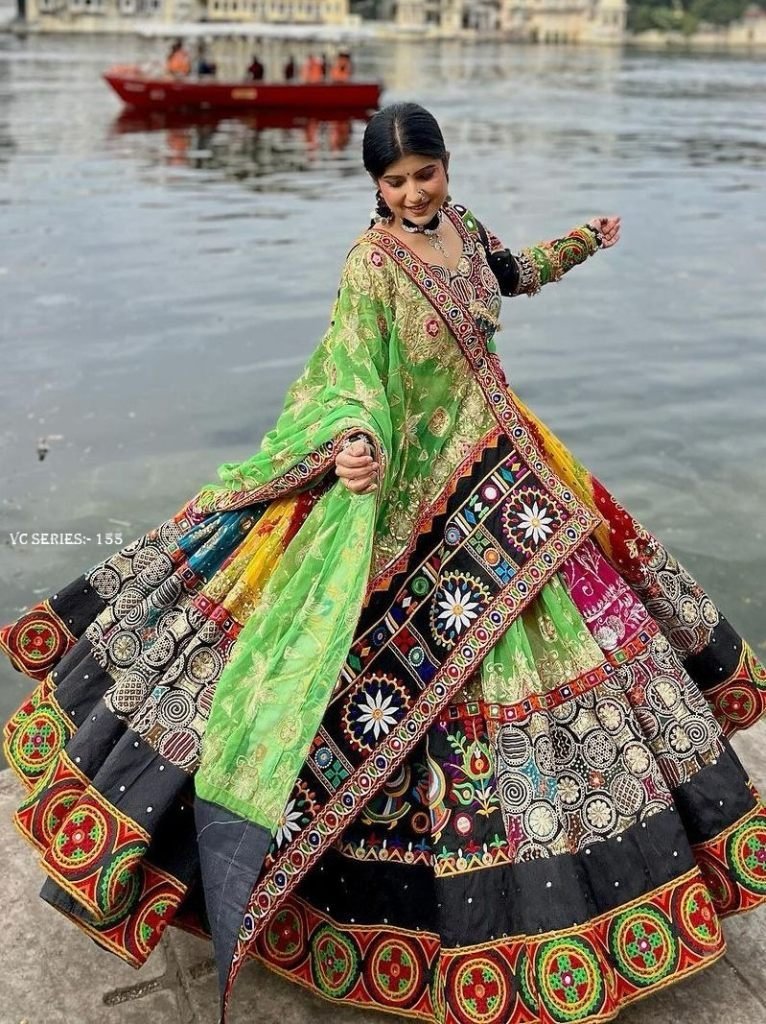 new launching digital print mu 1716459242 New Launching Digital Print Muslin Cotton Navratri Lehenga Choli