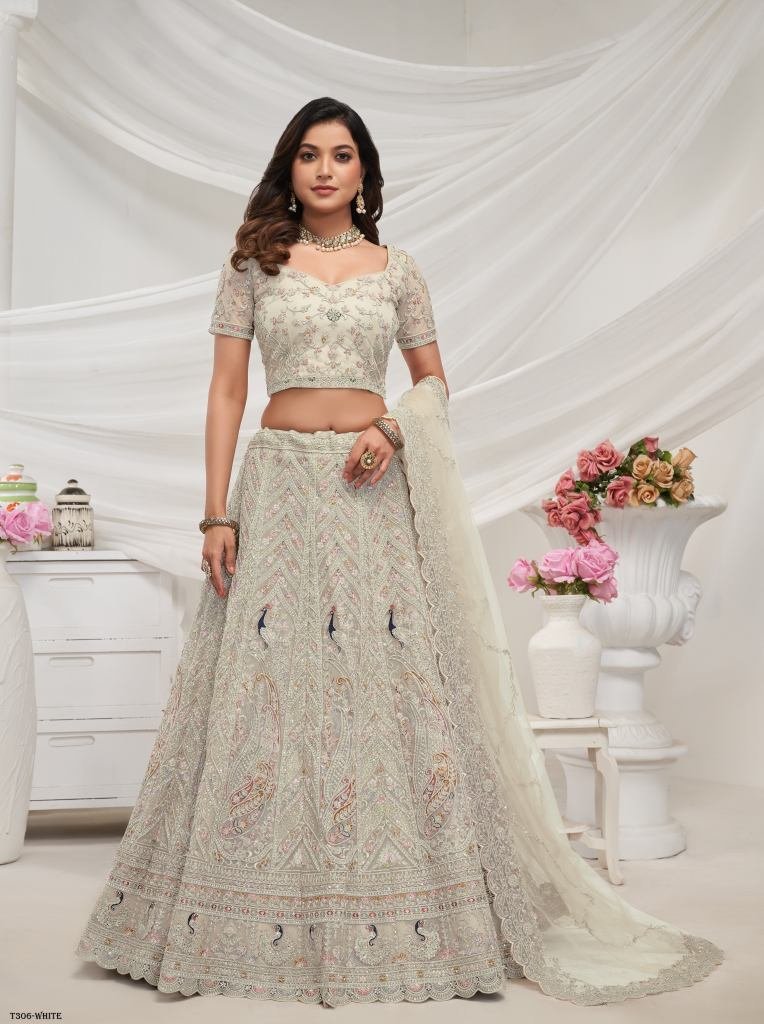 new launching white soft net l 1723012961 New Launching White Soft Net Lehenga Choli