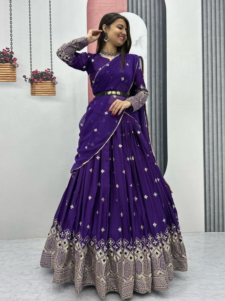 new pretty lavender designer l 1741428522 New Pretty Purple Designer Lehenga Choli With Duppata