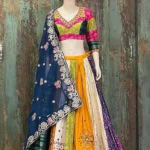 New Printed Muslin Cotton Mix Colour Lehenga Choli